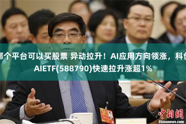 哪个平台可以买股票 异动拉升！AI应用方向领涨，科创AIETF(588790)快速拉升涨超1%