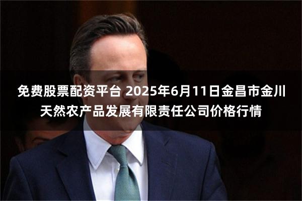 免费股票配资平台 2025年6月11日金昌市金川天然农产品发展有限责任公司价格行情